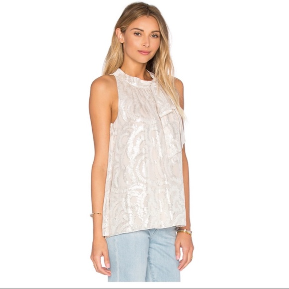 NWOT Fern Clipped Chiffon Top in Antilles Bubbles - Picture 2 of 9